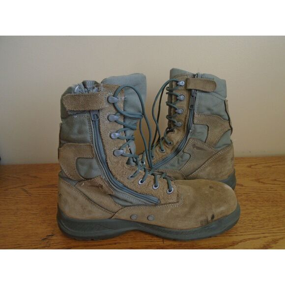 Mens Combat Boots Military Lace  zipUp Suede Closed Toe ASTMF2413 size 11.5 main image 7